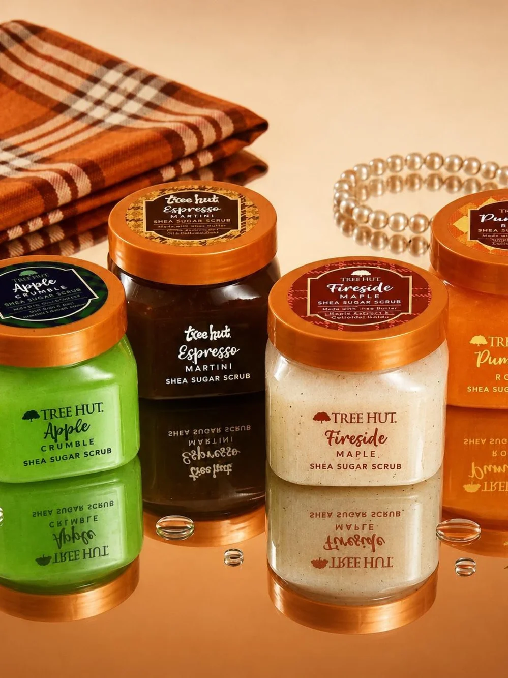 Tree Hut Pumpkin Roll Shea Sugar Scrub - Orange Exfoliant